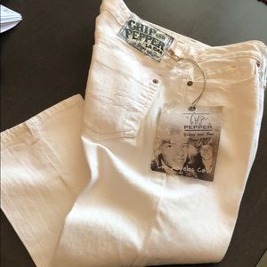CHIP & PEPPER  white capris